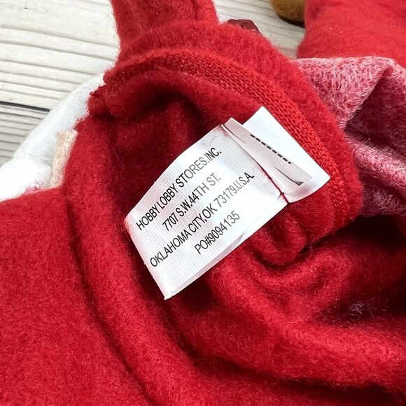 2x VTG Felt 3D Santa & Reindeer Christmas Stockings Handmade Holiday Hobby Lobby - Picture 7 of 12